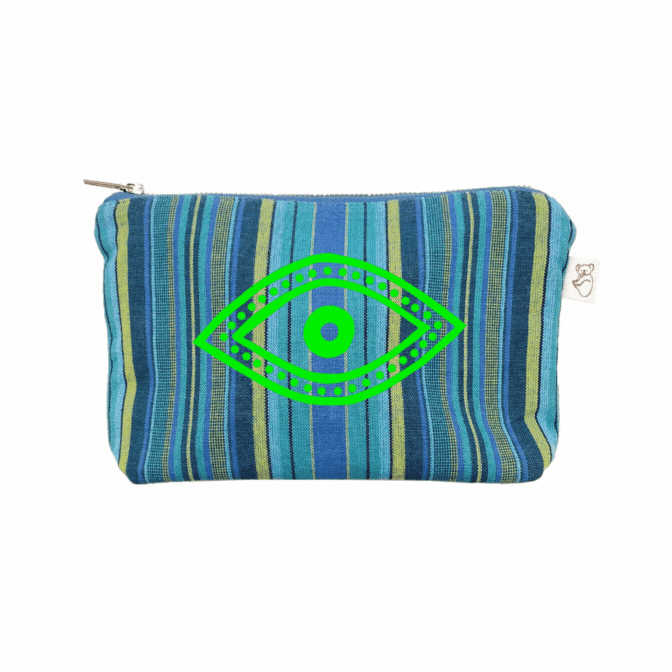 Happy Stripe Makeup Bag NEW!