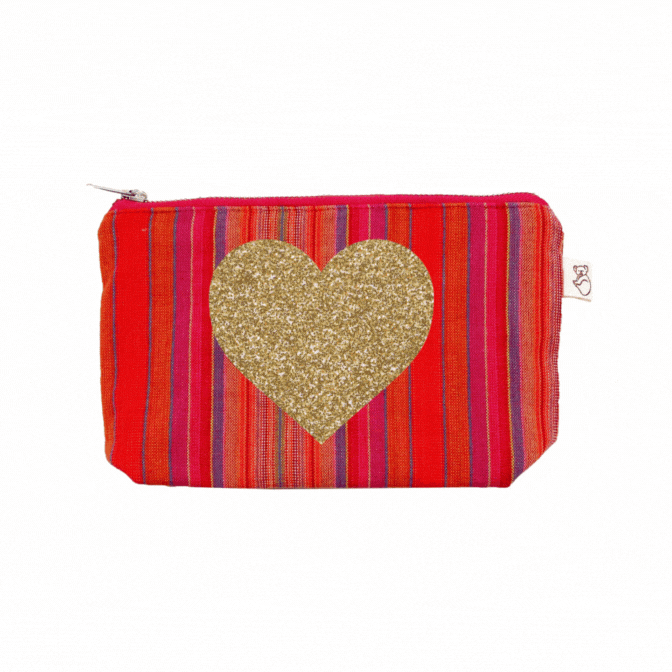 PINK Happy Stripe Makeup Bag NEW!