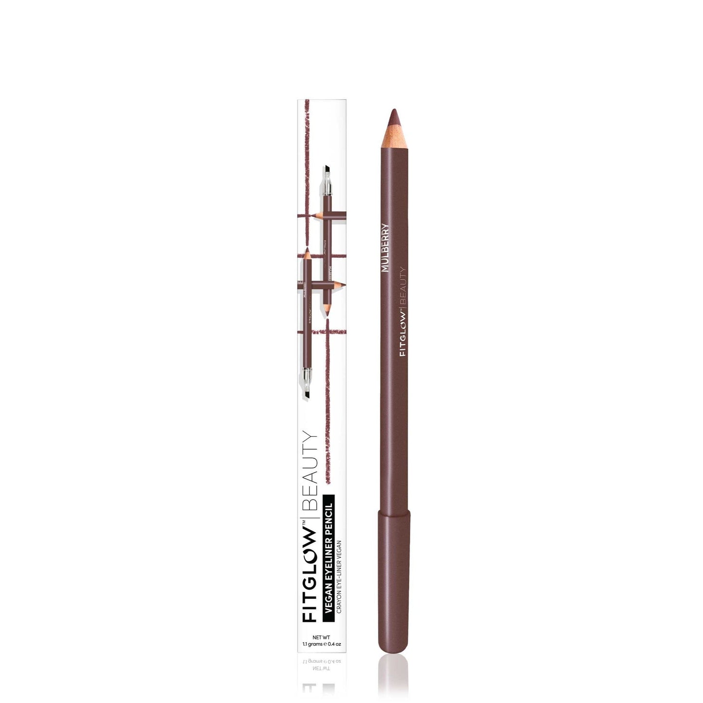 Vegan Eye Liner - Makeup - Fitglow Beauty - EyePencilLiner_single_Mulberry_box - The Detox Market | Mulberry