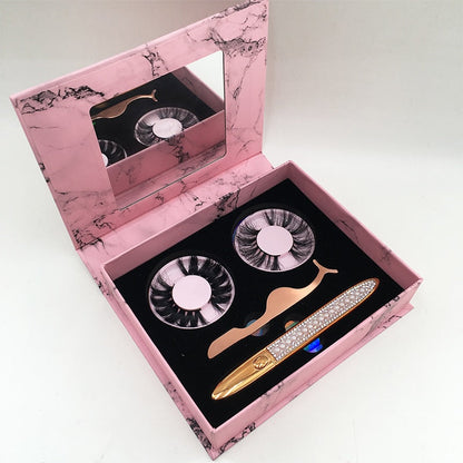 Big 3 Pairs Lash Packaging with Eyelashes