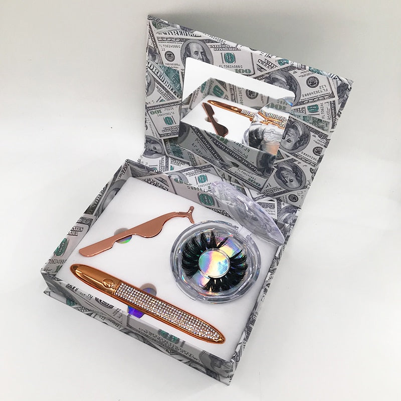 Big 3 Pairs Lash Packaging with Eyelashes